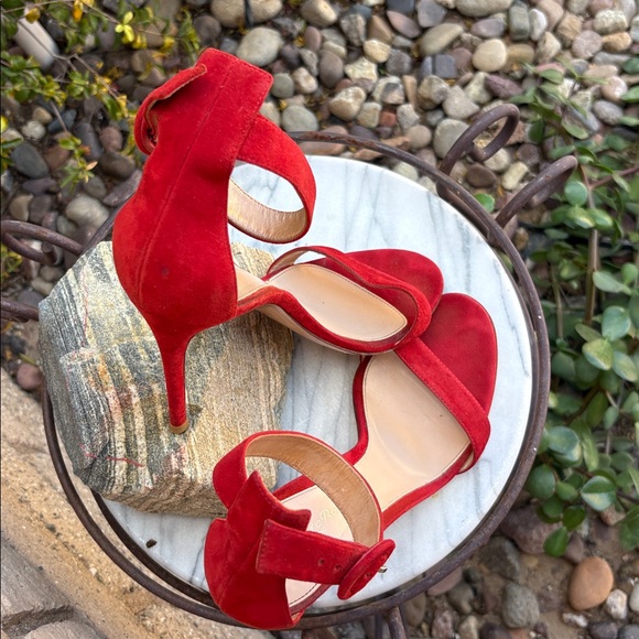 Milano Red Suede Heels - Picture 4 of 5
